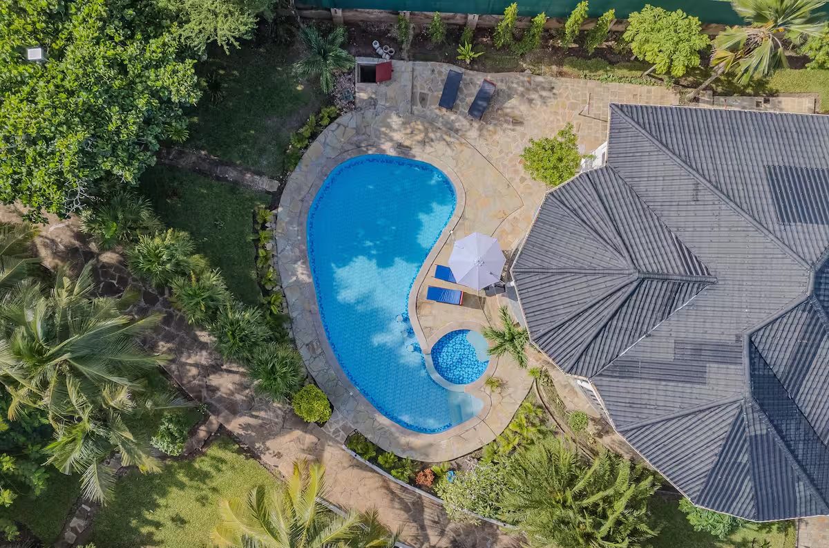 Poolside resort villa